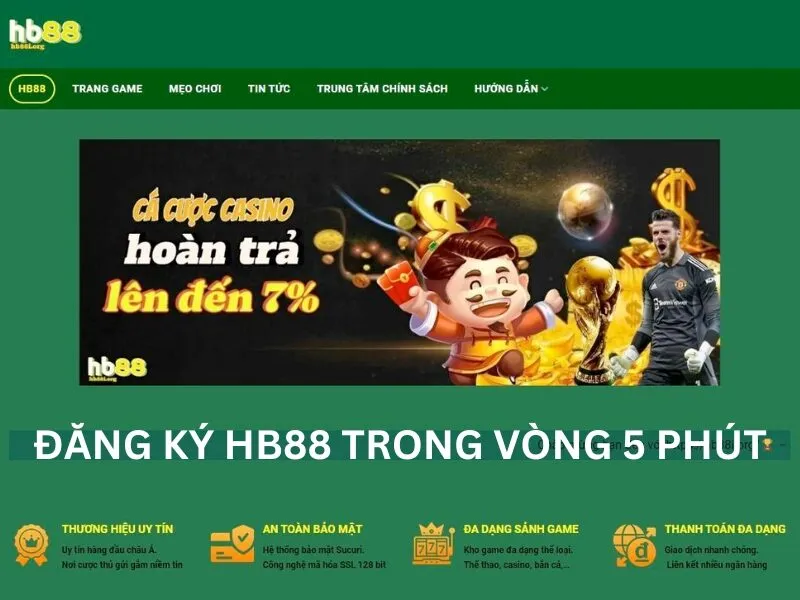 Đăng ký HB88 chỉ trong vòng 5 phút